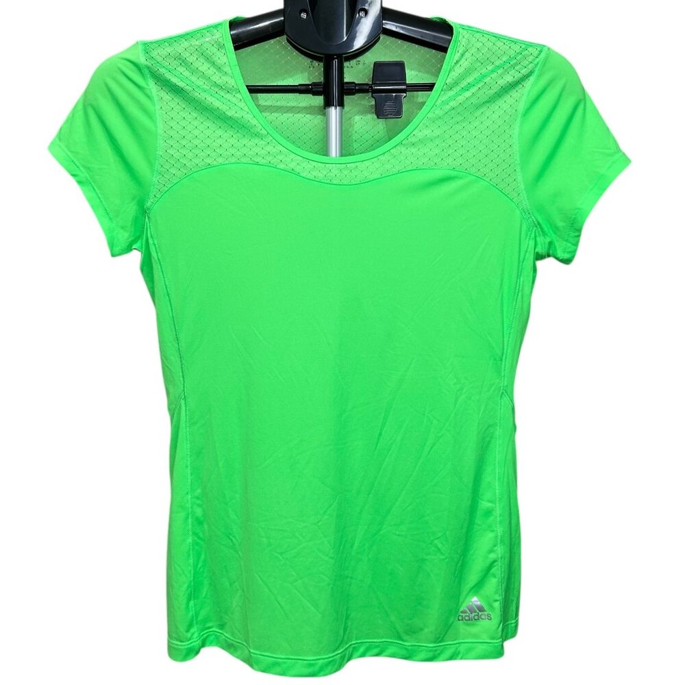GUC Adidas Climalite Green Cap Sleeve Lightweight Running Shirt. Women's Small